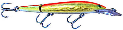 Jointed Rebel Fastrac fishing lure.
