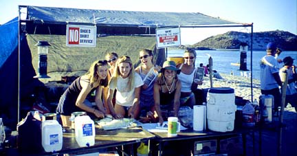 Students at Bahia de los Animas, south of Bahia de los Angeles, Baja California, Mexico.