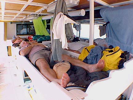 Sleeping bunk, Jose Andres, San Felipe panga mothership, Baja, Mexico.