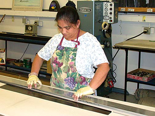 Photo of Edna Tacio making Baja Super Spin Stick.