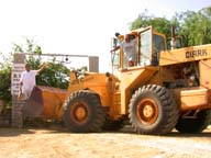 Martin Verdugo's launch tractor.