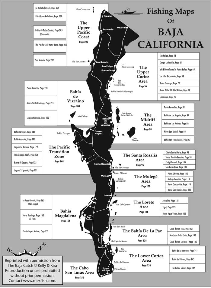 Baja Fishing Map