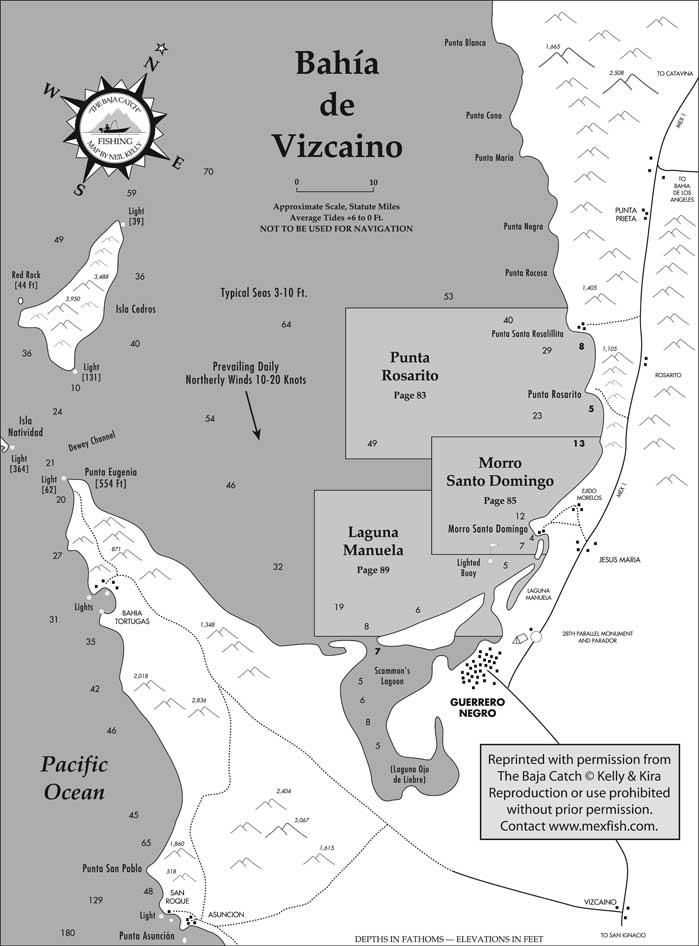Bahia de Vizcaino Fishing Map