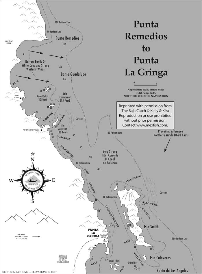 Punta Remedios Fishing Map