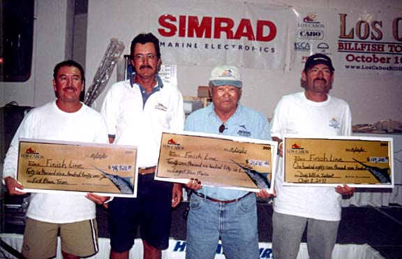 Photo of top team in the 2001 Los Cabos Billfish Tournament.