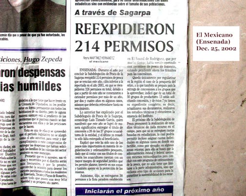 Photo of El Mexicano article.