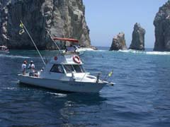 Cruiser at Cabo San Lucas Land's End.