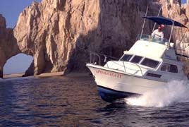 Cruiser at Cabo San Lucas Arch.