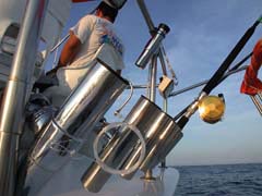 Rod Holders on Cabo San Lucas Cruiser.