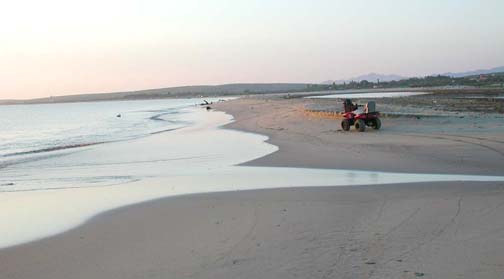 Photo of East Cape estuary opening.