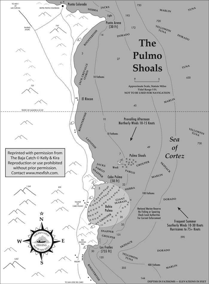 Cabo Pulmo Fishing Map