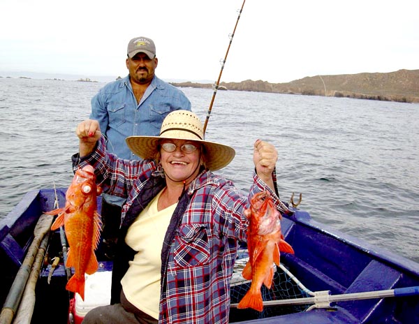 Rockcod caught at Ensenada, Mexico, with Capt. Beto of Vonny's Fleet.