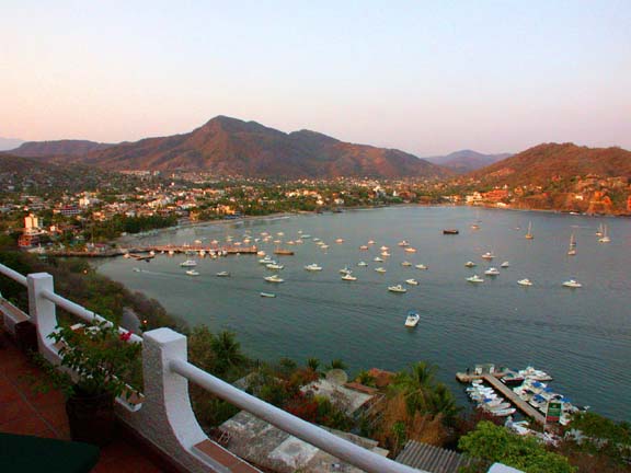 Overview of bay at Zihuatanejo, Mexico.