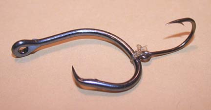 Photo of hook used to fish for roosterfish at La Paz, Mexico.
