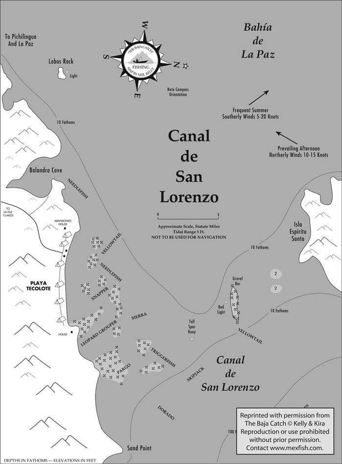 Canal de San Lorenzo Fishing Map