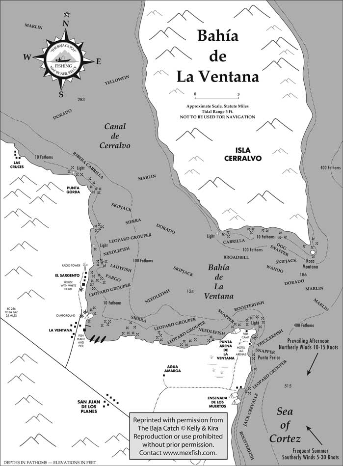 Bahia de la Ventana Fishing Map