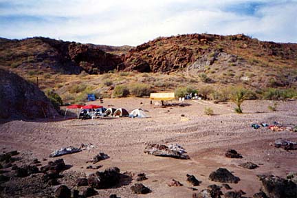 Photo of Camp Saquicismunde north of Loreto, Baja California Sur, Mexico.