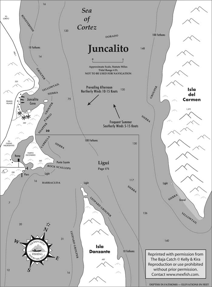 Juncalito Fishing Map
