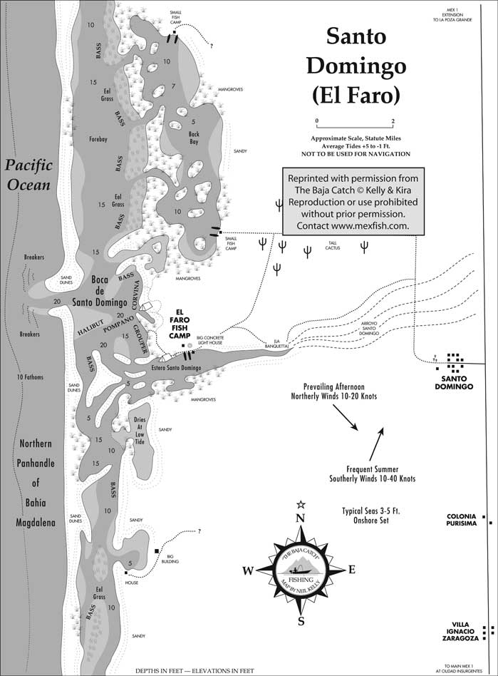 Santo Domingo (El Faro) Fishing Map