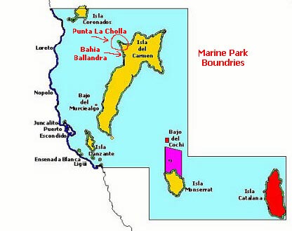 Loreto Marine Park Map