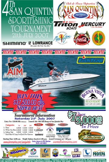 San Quintin Mexico Fishing Tournament Poster