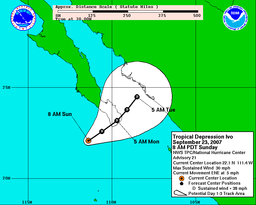 Tropical Storm Ivo Mexico Graphic