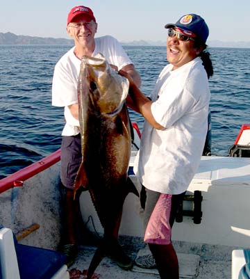 Big amberjack caught at Isla Carmen, Loreto, Mexico.