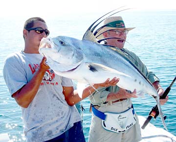 Large roosterfish caught at East Cape, Mexico.