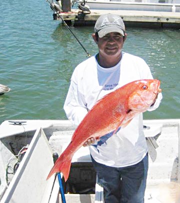 Red snapper caught at Mazatlan