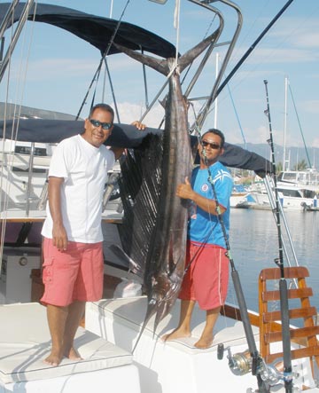 Sailfish caught at Puerto Vallarta