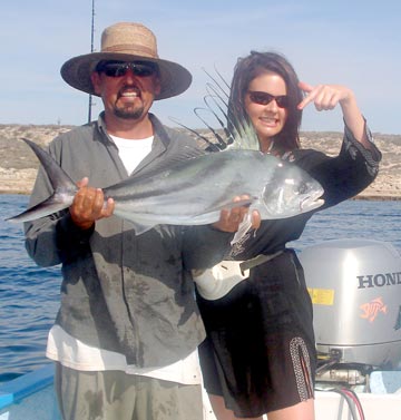 Roosterfish caught at La Paz