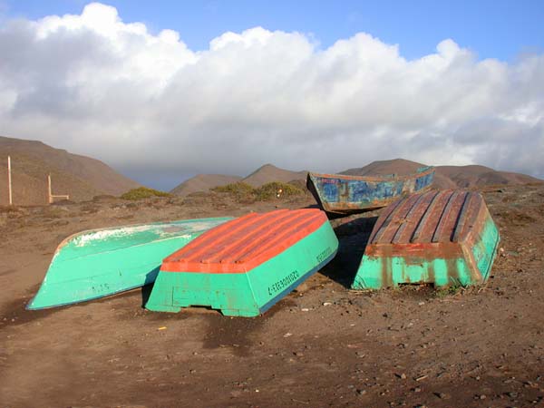 Pangas near Puerto Santo Tomas launch ramp.