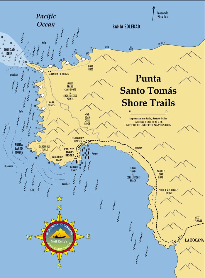 Puerto Santo Tomas Fishing Map