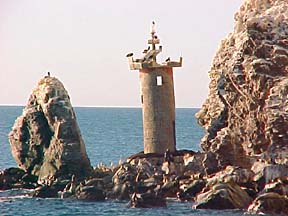 Abandoned lighthouse, Consag Rock, at Puerto Peñasco, Sonora, Mexico.
