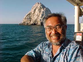 Gene Kira at Consag Rock, at Puerto Peñasco, Sonora, Mexico.