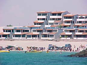 Tourist beach at Puerto Peñasco, Sonora, Mexico.