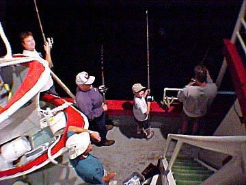 Fishing for bait aboard the San Felipe panga mothership Celia Angelina.