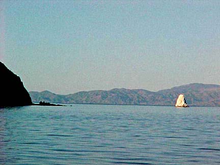 White rock at Puerto Refugio, Sea of Cortez, Mexico.