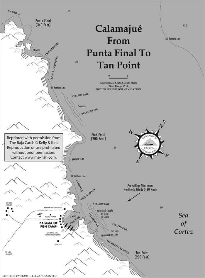 Calamajue Fishing Map