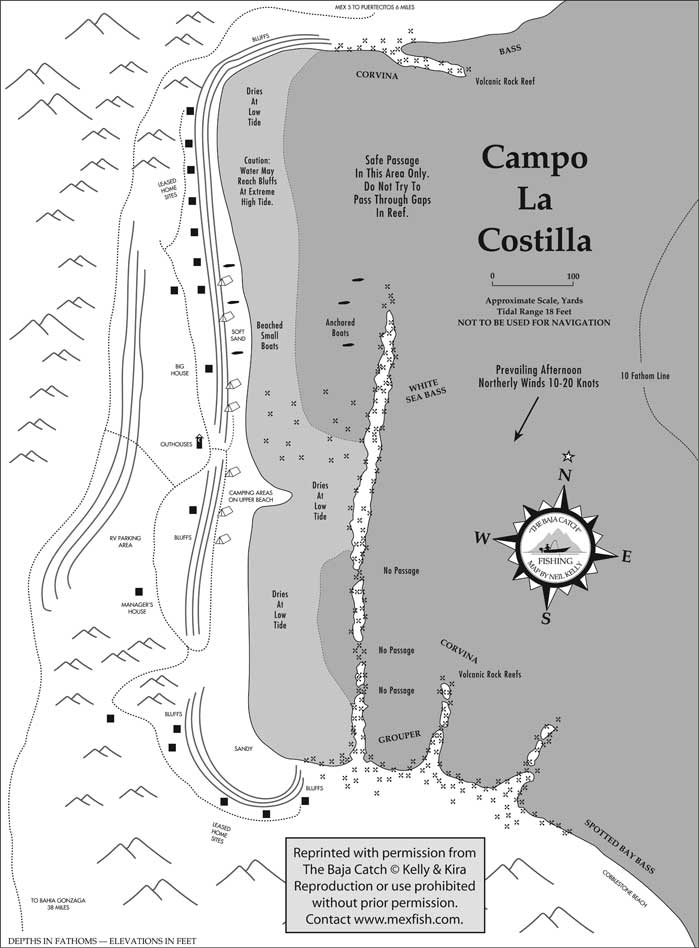 Campo la Costilla Fishing Map