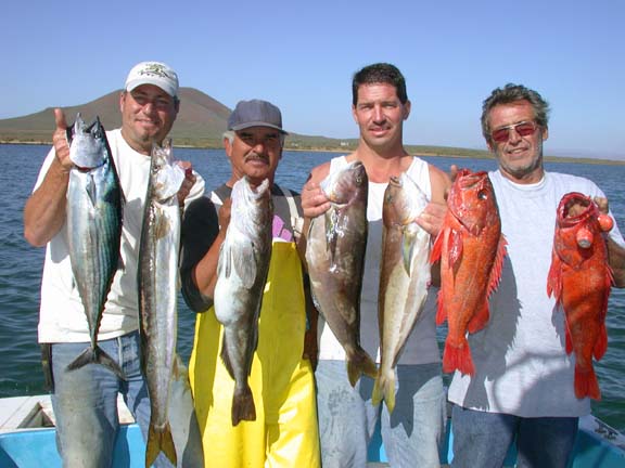 Photo of sportfishing catch, Pedro's Pangas, San Quintin, Mexico.