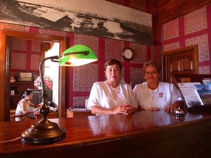 Photo of Irma Camacho Manriquez, Alma Corona, Hotel Frances, Santa Rosalia, Mexico.