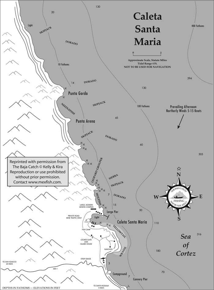 Caleta Santa Maria Fishing Map