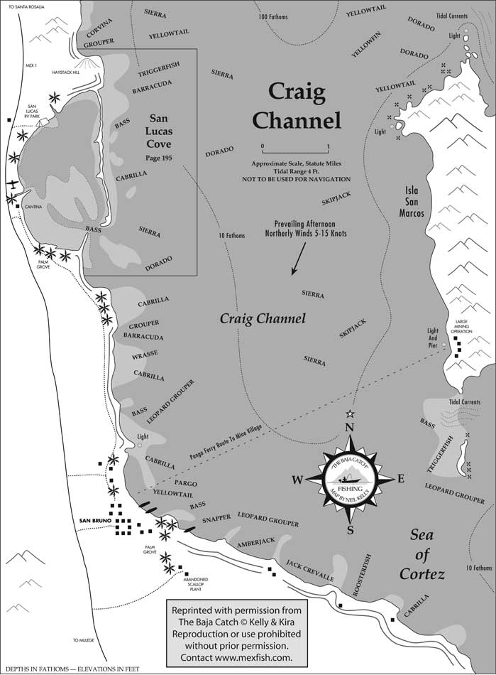 Craig Channel Fishing Map