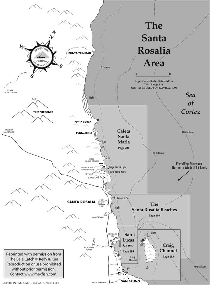 Santa Rosalia Area Fishing Map