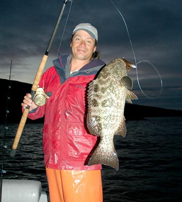 MIke Kanzler fishing at Isla San Marcos, Mexico.