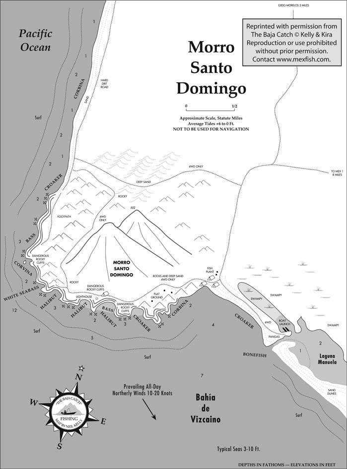 Morro Santo Domingo Fishing Map