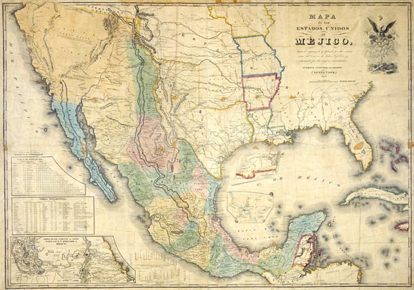 Mexico map, 1847.
